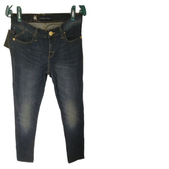 ROCK & REPUBLIC Size 8 Mid Rise Skinny Berlin Jeans White Denim NWT $88‎ - Picture 9 of 9